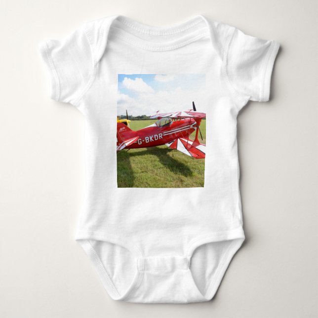 Red Biplane Baby Bodysuit (Front)