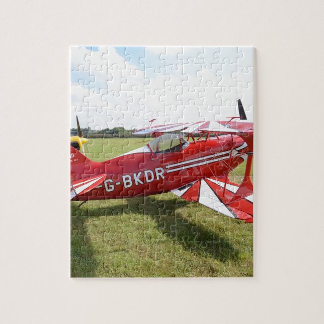 Red Biplane Jigsaw Puzzle (Vertical)