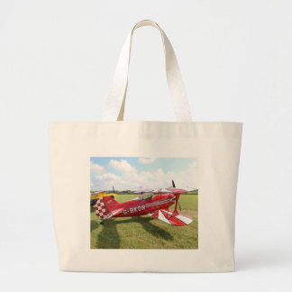 Red Biplane Large Tote Bag