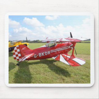 Red Biplane Mouse Pad