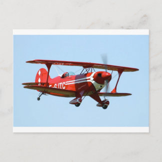 Red Biplane Postcard