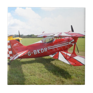 Red Biplane Tile