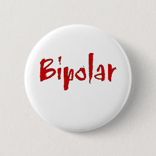 Red Bipolar 6 Cm Round Badge