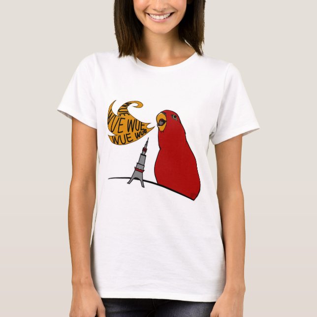 Red birb "GUMIZILLA" wuewuewue... T-Shirt (Front)