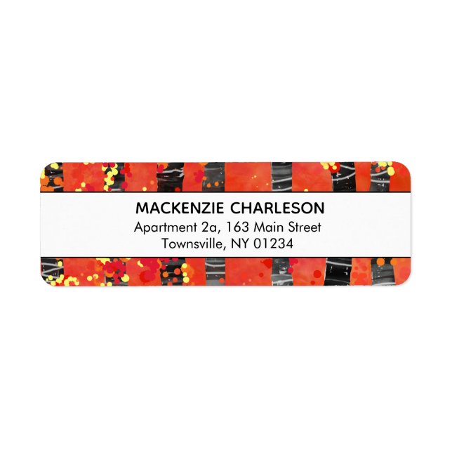 Red Birch Tree Forest Abstract Address (Front)