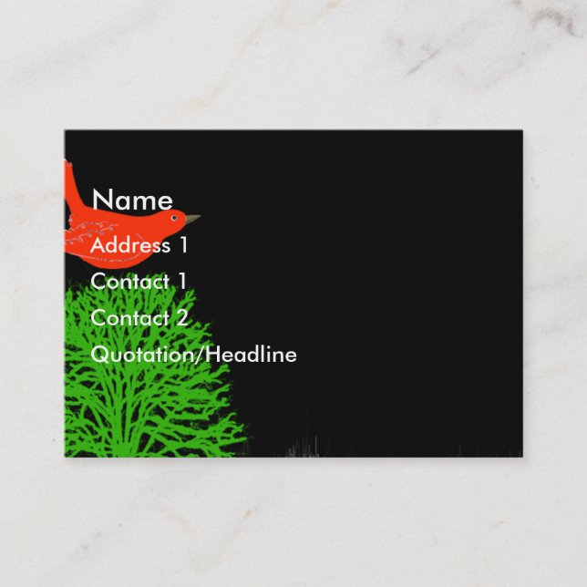 Red Bird Business Card (Front)