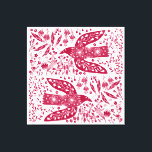 Red Bird Canvas Print<br><div class="desc">Red and white doves for peace.  Original art by Nic Squirrell.</div>