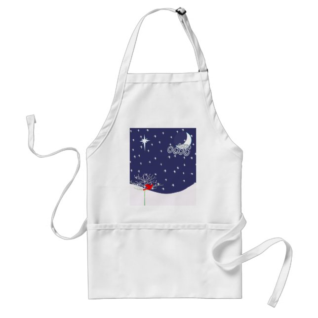 Red Bird Christmas Apron (Front)