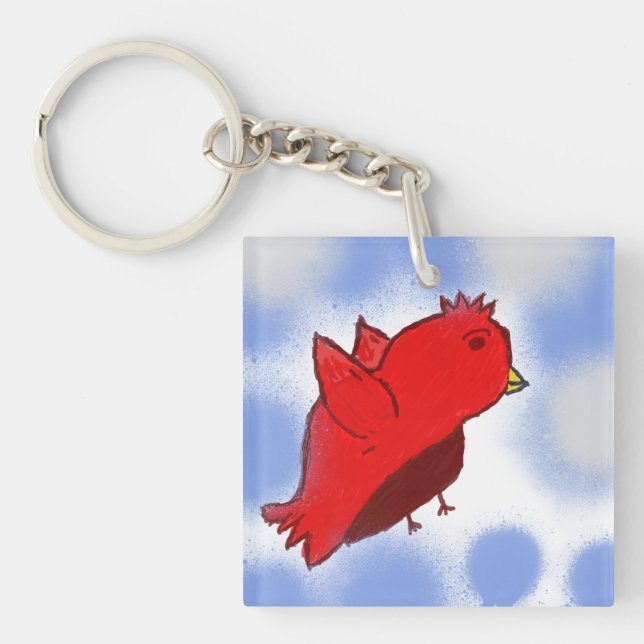 Red Bird Key Ring (Front)