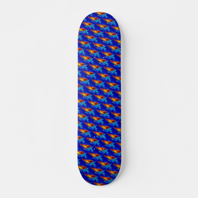 red bird pattern skateboard (Front)