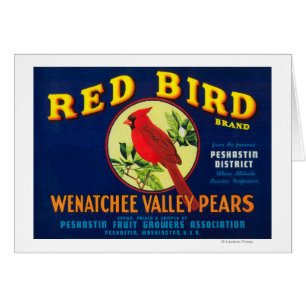 Red Bird Pear Crate LabelPashastin, WA