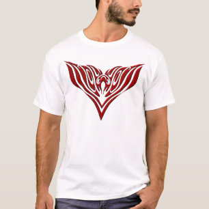 Red Bird Tribal Design T-Shirt