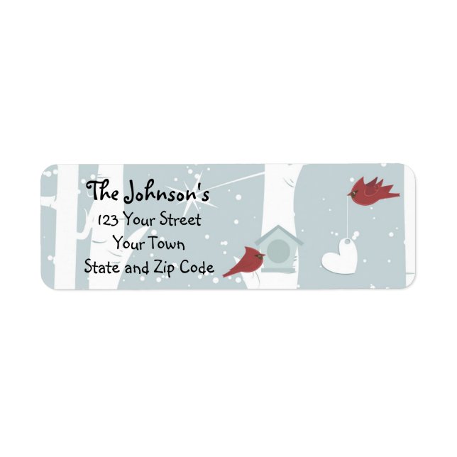 Red Bird's Special Delivery Return Address Labels (Front)