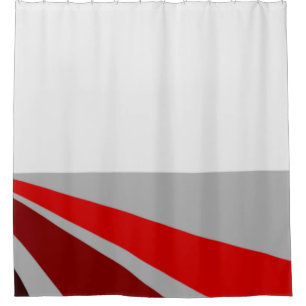 Red black abstract design shower curtain