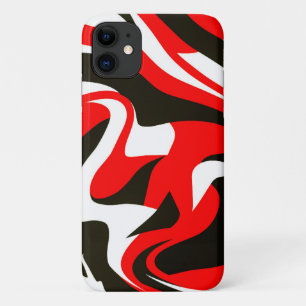 Red Black Acrylic Liquid Abstract Pattern Case-Mate iPhone Case