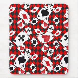 Red & Black Alice in Wonderland Clip Board Mouse Pad