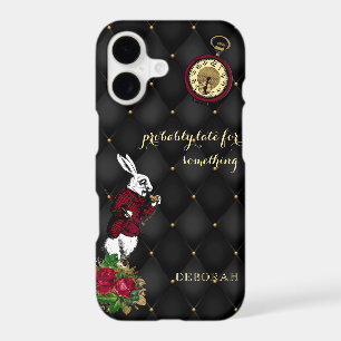 Red Black Alice in Wonderland Vintage Illustration