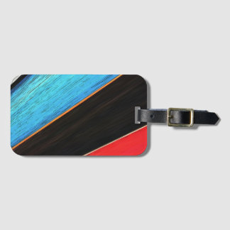 Red Black And Blue 312 Luggage Tag