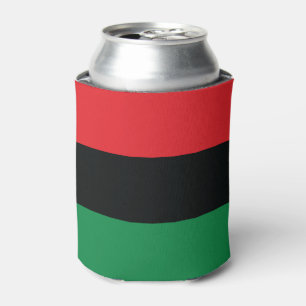 Red, Black and Green Flag Can Cooler
