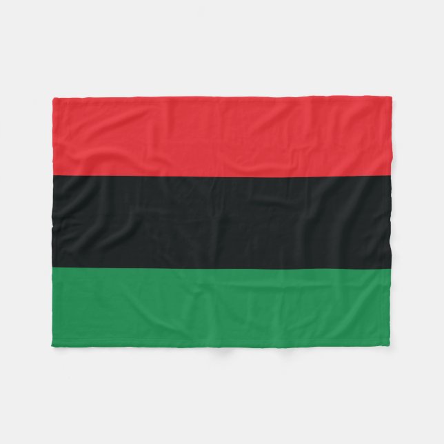 Red, Black and Green Flag Fleece Blanket (Front (Horizontal))