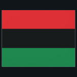 Red, Black and Green Flag Flyer<br><div class="desc">The 3 Pan-African colours on the flag represent: RED: the blood that unites all people of Black African ancestry, and shed for liberation; BLACK: black people whose existence as a nation, though not a nation-state, is affirmed by the existence of the flag; and GREEN: the abundant natural wealth of Africa....</div>