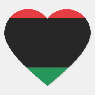 Red Black and Green Flag Heart Sticker