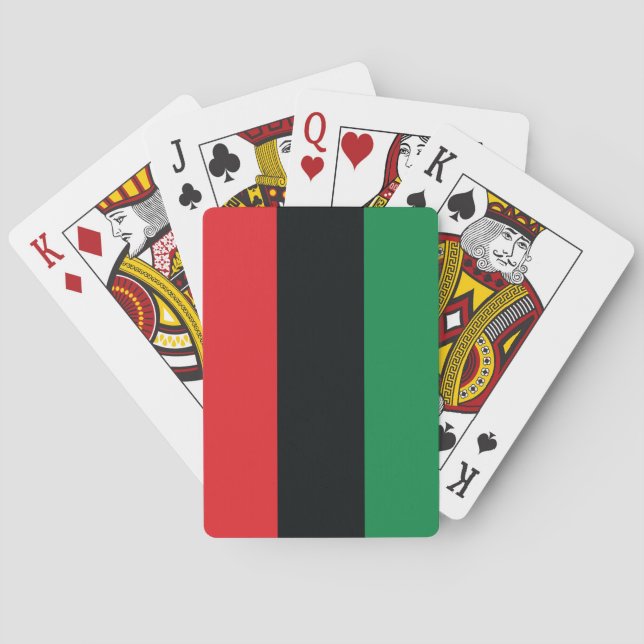 Red, Black and Green Flag Playing Cards (Back)