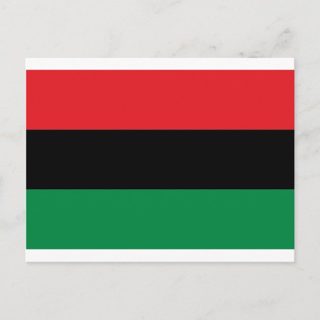 Red Black and Green Flag Postcard (Front)