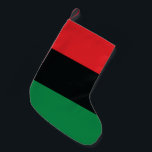 Red, Black and Green Flag Small Christmas Stocking<br><div class="desc">The 3 Pan-African colours on the flag represent: RED: the blood that unites all people of Black African ancestry, and shed for liberation; BLACK: black people whose existence as a nation, though not a nation-state, is affirmed by the existence of the flag; and GREEN: the abundant natural wealth of Africa....</div>