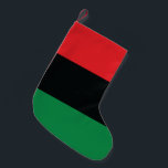 Red, Black and Green Flag Small Christmas Stocking<br><div class="desc">The 3 Pan-African colours on the flag represent: RED: the blood that unites all people of Black African ancestry, and shed for liberation; BLACK: black people whose existence as a nation, though not a nation-state, is affirmed by the existence of the flag; and GREEN: the abundant natural wealth of Africa....</div>
