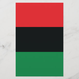 Red, Black and Green Flag Stationery