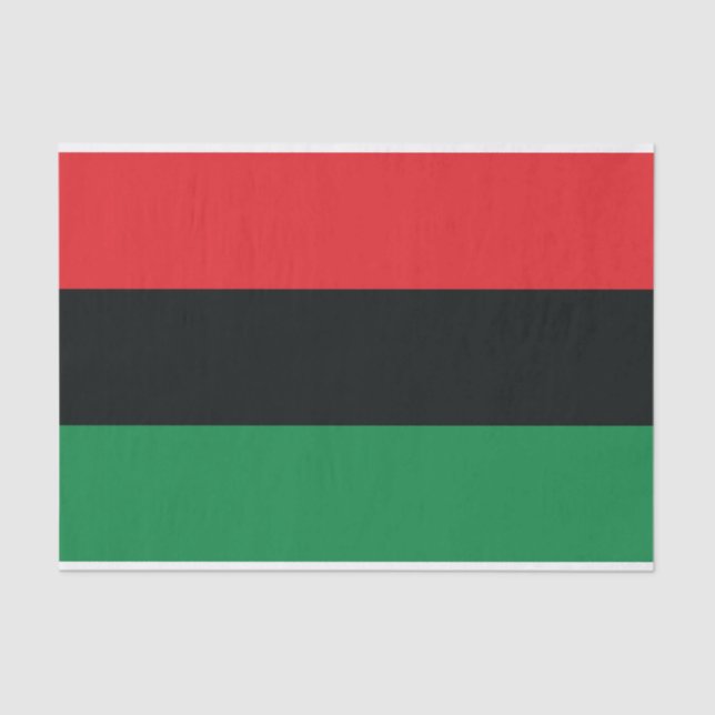 Red, Black and Green Flag Tissue Paper (Front)