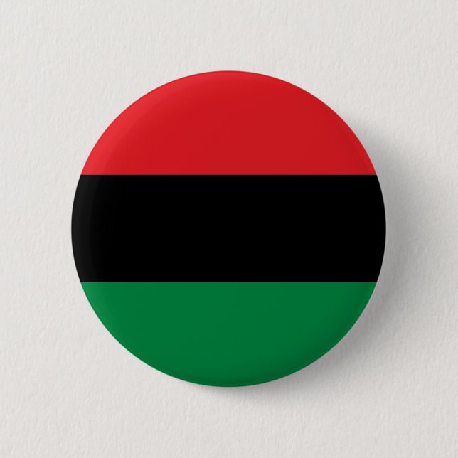 Red Black and Green Pan-African UNIA flag 6 Cm Round Badge (Front)