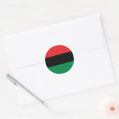 Red Black and Green Pan-African UNIA flag Classic Round Sticker (Envelope)