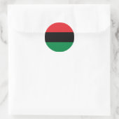 Red Black and Green Pan-African UNIA flag Classic Round Sticker (Bag)