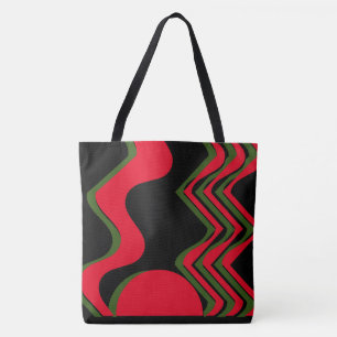 RED BLACK AND GREEN tote