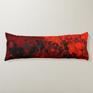Red, Black and Grey Marble Abstract Body Cushion