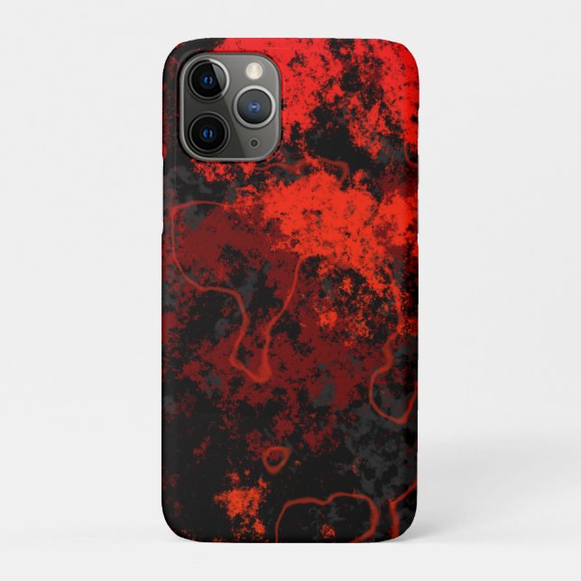 Red, Black and Grey Marble Abstract Case-Mate iPhone Case (Back)
