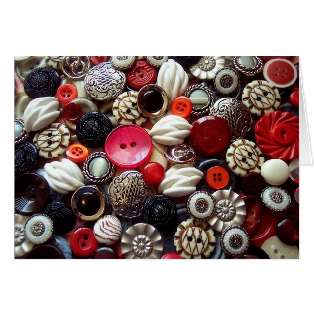 Red Black and Silver Button Collage (Front Horizontal)