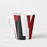 Red black and white abstract