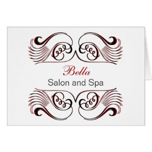 red black and white Chic Business Thank You Cards