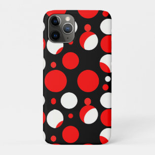 Red Black and White Circles Pattern Case-Mate iPhone Case