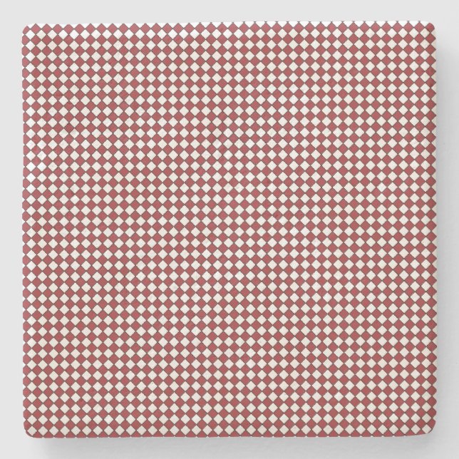 Red, Black and White Gingham coaster (Front)
