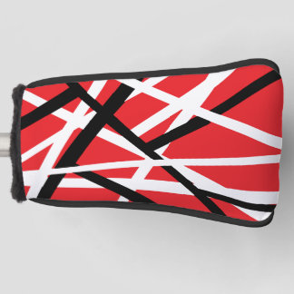 Red, Black, and White Graphic Golf Head Cover