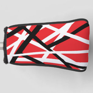 Red, Black, and White Graphic Golf Head Cover