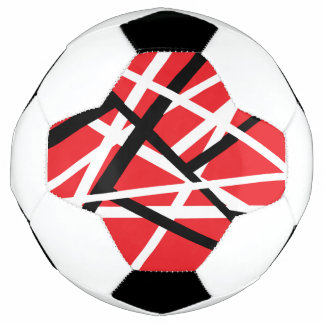 Red, Black, and White Graphic Soccer Ball