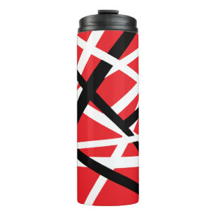 Red, Black, and White Graphic  Thermal Tumbler