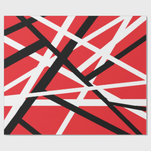 red, black, and white graphic wrapping paper