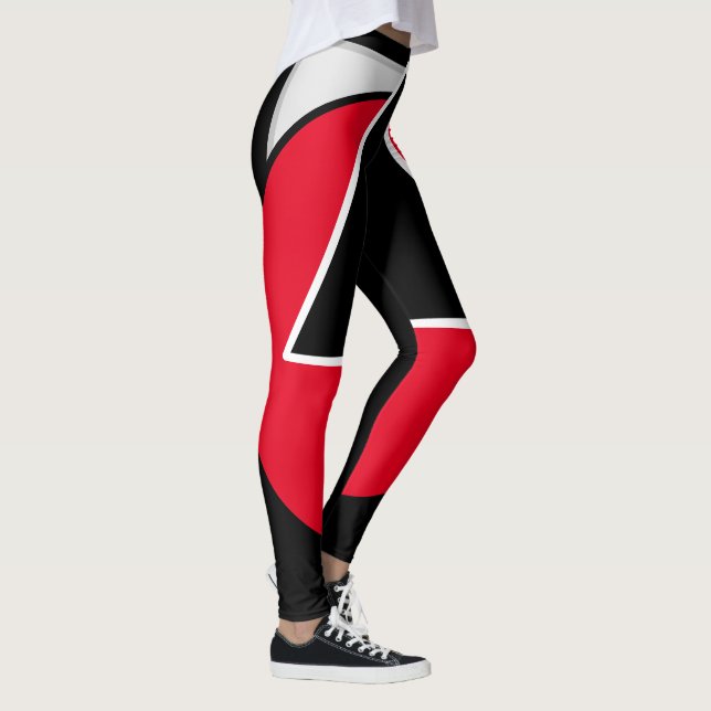 Red, Black and White  Leggings (Right)