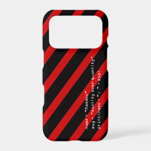 Red Black and White Message in Python Code 
